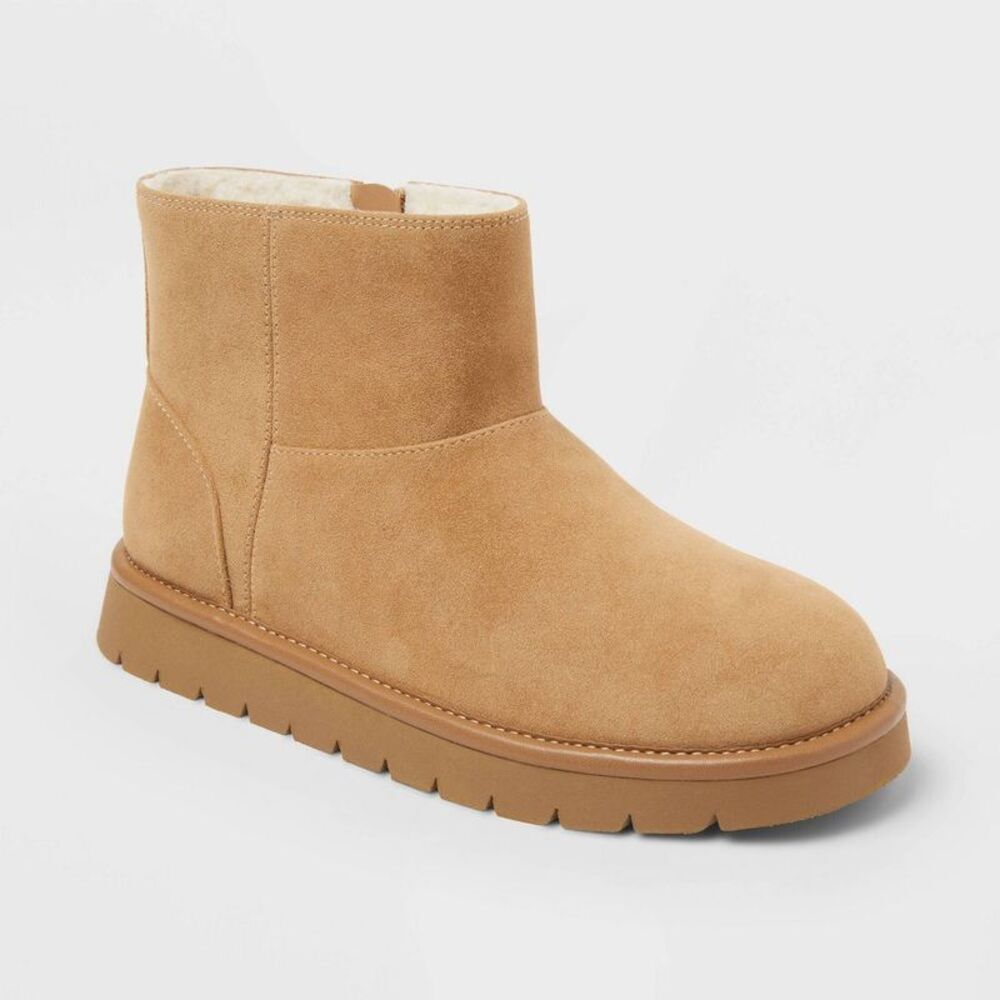 Women’s May Suede Boots with Memory Foam Insole - Universal Thread Tan 10
